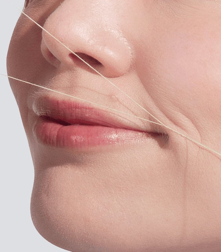 Photo showing facial Threading